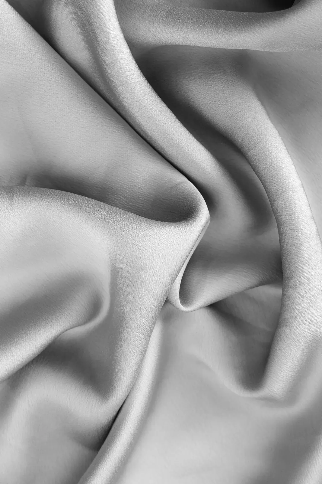 Dove grey satin folds