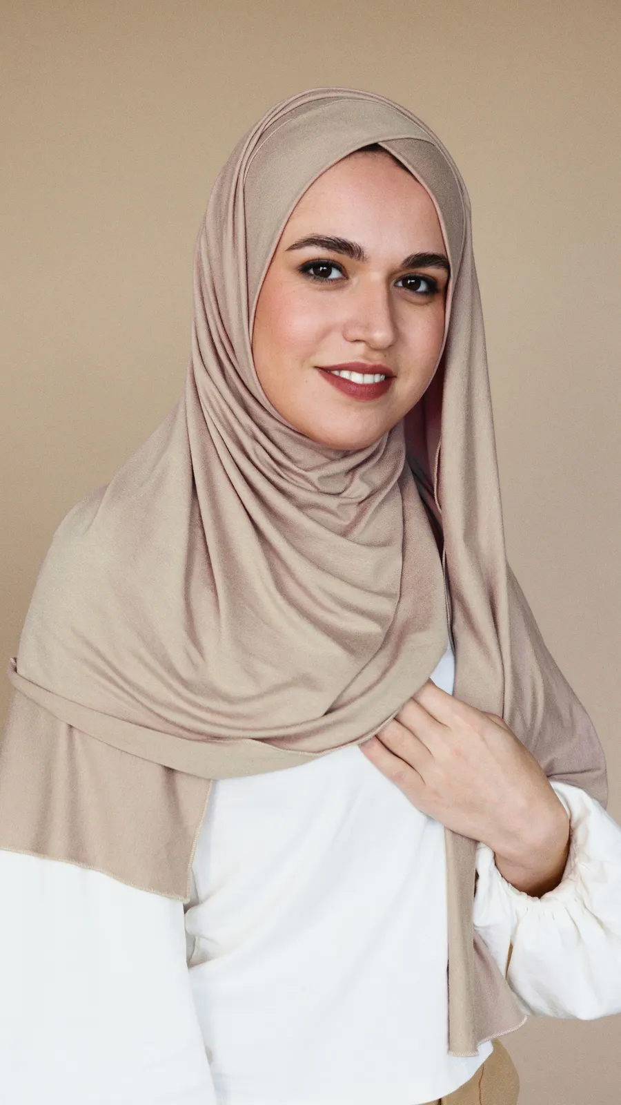 Everyday Jersey Hijab — Taupe